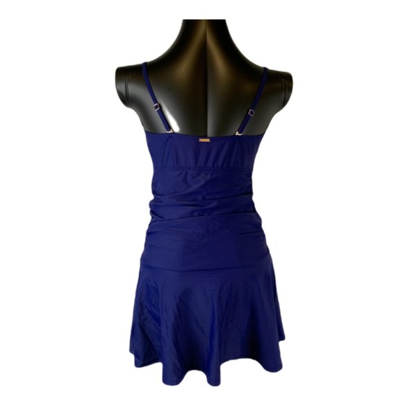 Nicole Miller Swim Dress Navy Women’s Large - Picture 2 of 11